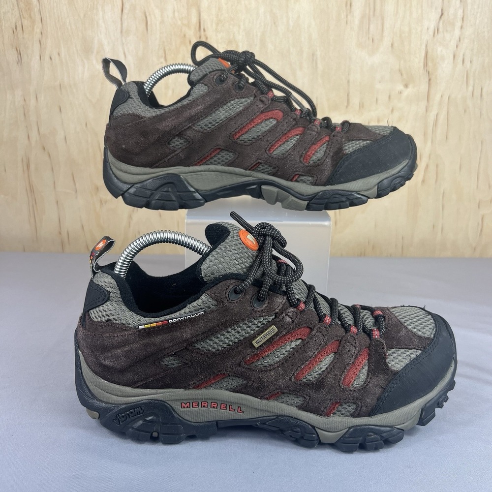 Merrell Moab Low Mens Sz 8 Espresso Brown Hiking Trail Shoes J39723W Used